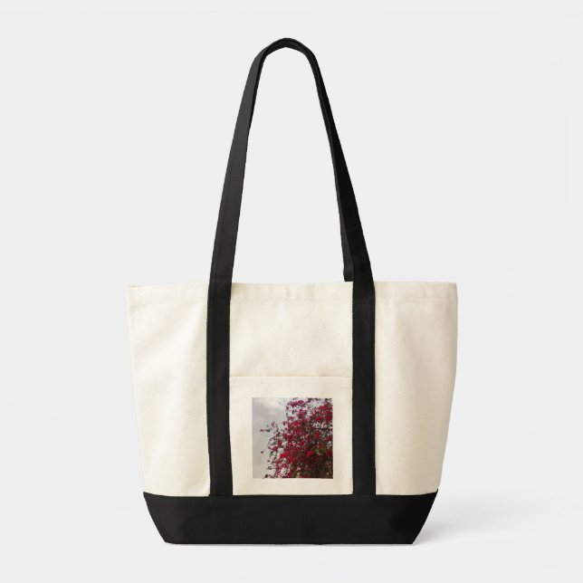 Bolso De Tela Vibrant Red Floral Nature Photography Tote Bag - A (Frente)