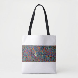 Bolso De Tela Vibrant Tribal Spirit elephants Tote Bag