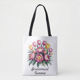 Bolso De Tela Vibrante Armonía Floral Bridesmaid Favor