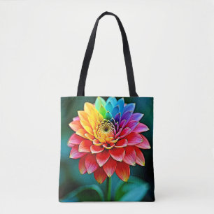 Bolso De Tela Vibrante arte de ensueño de Rainbow Petal
