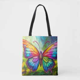 Bolso De Tela Vibrante arte de mariposa creativa