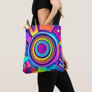 Bolso De Tela Vibrante Arte Psicodélico Vortex