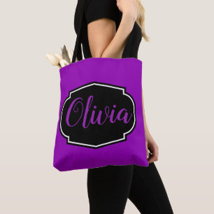 Bolso De Tela Vibrante, audaz Fuchsia Purple Personalizada