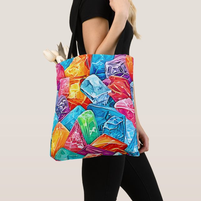 Bolso De Tela Vibrante Crystal Cluster Art (Detalle)