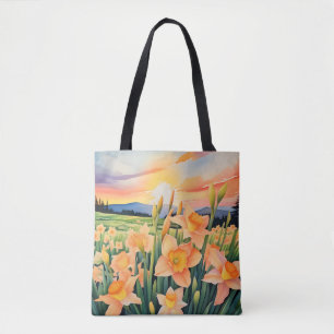 Bolso De Tela Vibrante Daffodil Meadow