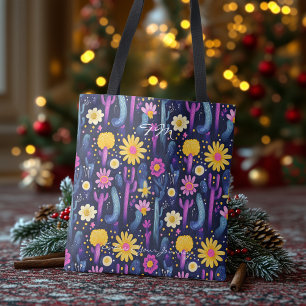 Bolso De Tela Vibrante Desierto Bloom Wellness Tote Bag