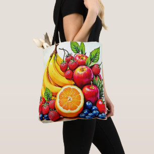 Bolso De Tela Vibrante Diseño De Delight De Fruta Fresca