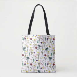 Bolso De Tela Vibrante Flor Silvestre 