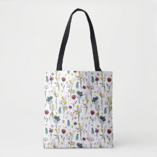 Bolso De Tela Vibrante Flor Silvestre 