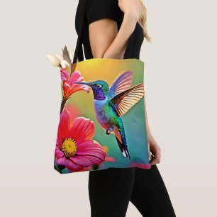 Bolso De Tela Vibrante Hummingbird en el diseño de Sunset