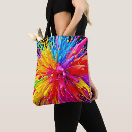Bolso De Tela Vibrante Paint Burst Energy