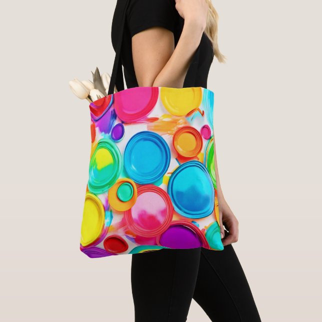 Bolso De Tela Vibrante pintura paleta (Detalle)
