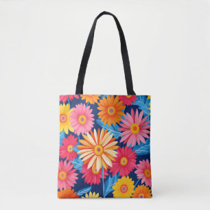 Bolso De Tela Vibrante planta de flores Gerbera Daisies