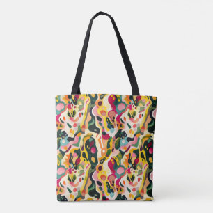 Bolso De Tela Vibrante Resumen Colorido Swirl Patterado