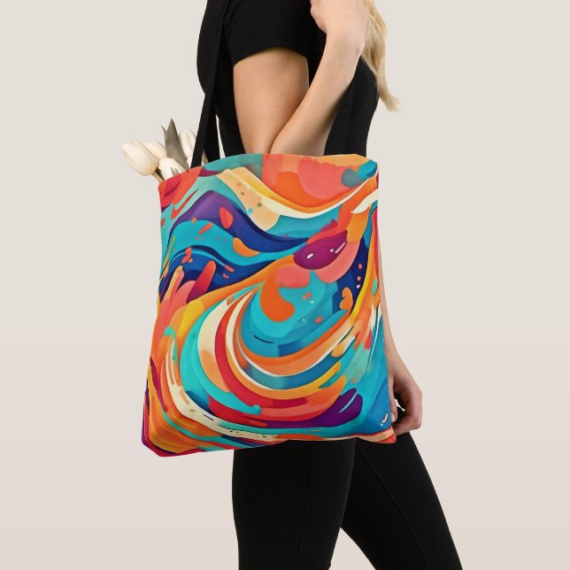 Bolso De Tela Vibrante Resumen Dreamscape (Detalle)