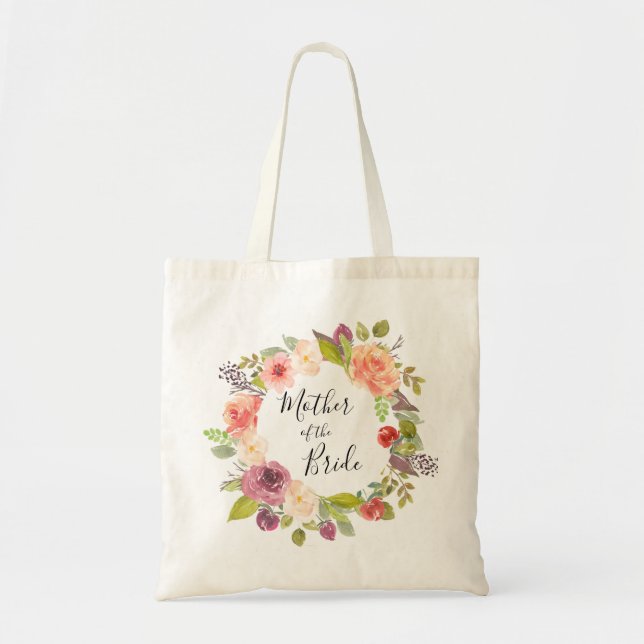 Bolso De Tela Vibrante Verano Madre De La Novia Tote Bag (Frente)