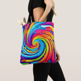 Bolso De Tela Vibrante Vortex en el viento suave artístico