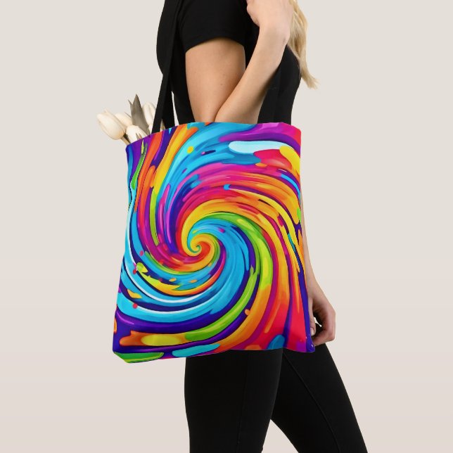 Bolso De Tela Vibrante Vortex en el viento suave artístico (Detalle)