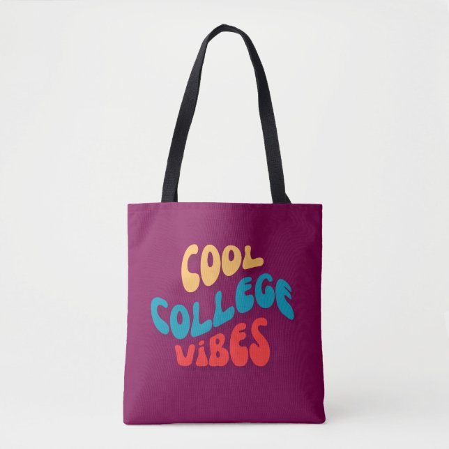 BOLSO DE TELA VIBRAZIONI UNIVERSITARIAS BOHO GENIALES (Anverso)
