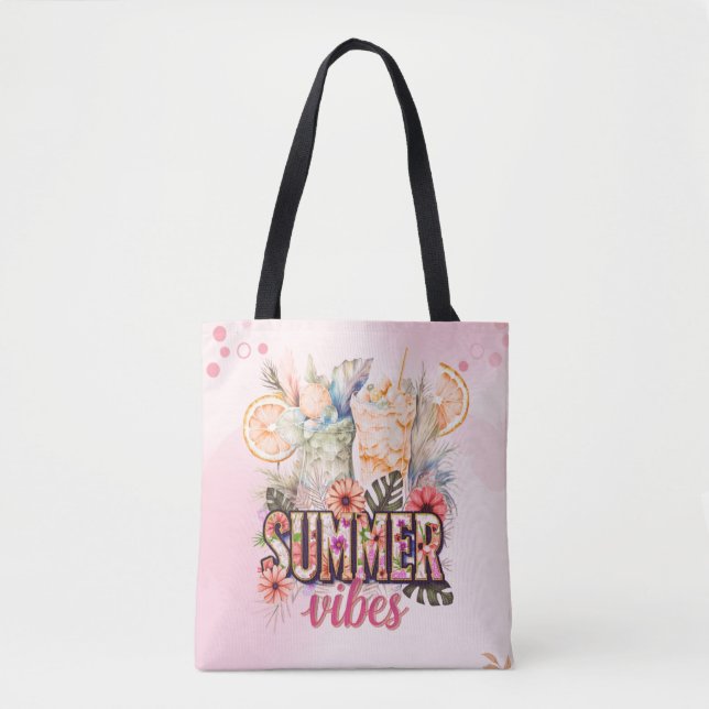 BOLSO DE TELA VIBRAZONES DE VERANO (Anverso)