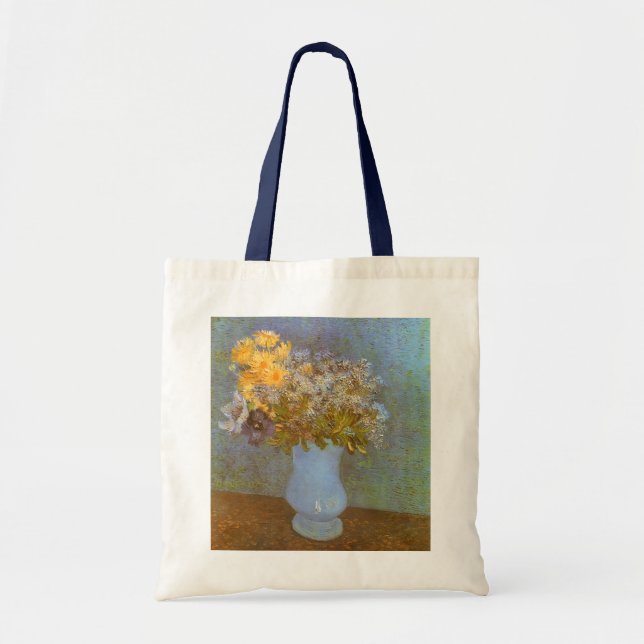 Bolso De Tela Vicente van Gogh Vase de Lilacs, Daisies, Anemones (Frente)