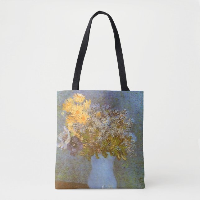 Bolso De Tela Vicente van Gogh Vase de Lilacs, Daisies, Anemones (Anverso)