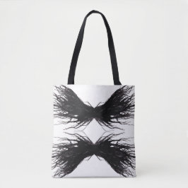 Bolso De Tela Vices Abstract Black Wings Alcohol Ink Art