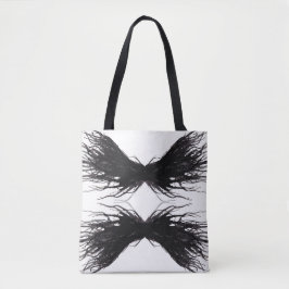 Bolso De Tela Vicios Abstracto Alas Negras Arte de Tinta Alcohól