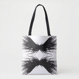 Bolso De Tela Vicios Abstracto Alas Negras Arte de Tinta Alcohól