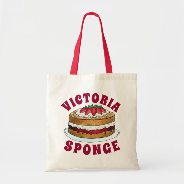 Bolso De Tela Victoria Spong Cake British Food Baking Bakery (Frente)