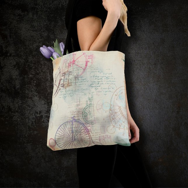 Bolso De Tela Victorian Steampunk | Grunge Pastel de acuarela (Subido por el creador)