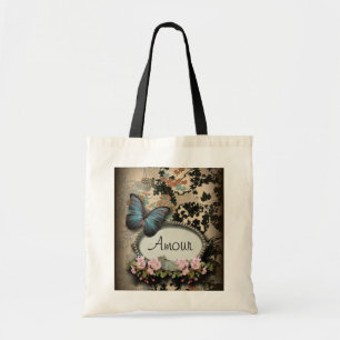 Bolso De Tela victoriano de la mariposa floral de steampunk Ephe