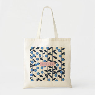 Bolso De Tela Vid de Arándano Azul Personalizada