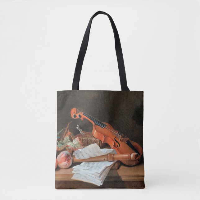 Bolso De Tela Vida con un buen arte violín (Anverso)