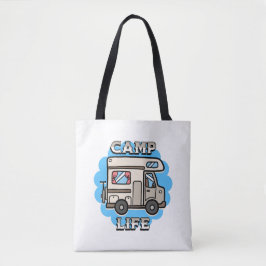 Bolso De Tela Vida de Campamento | Campista Retro Personalizada