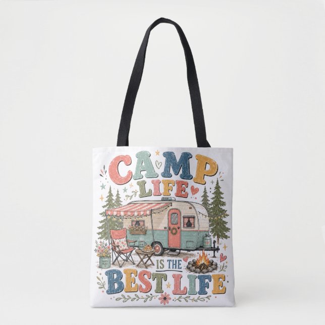 Bolso De Tela Vida de Camping (Anverso)