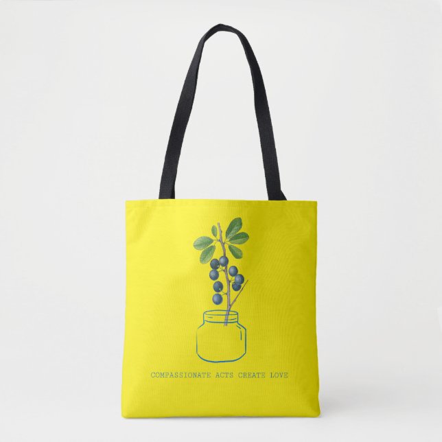 BOLSO DE TELA VIDA DE COMPASIÓN (Anverso)