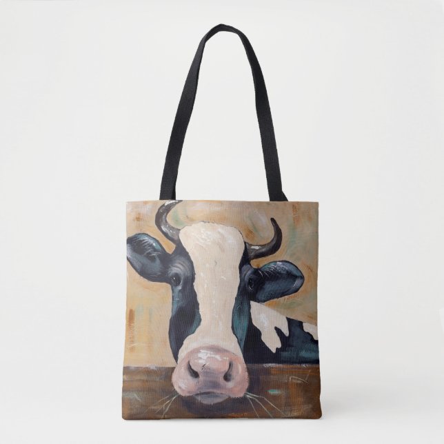 Bolso De Tela Vida de granja - Gunther the Cow (Anverso)