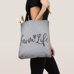 Bolso De Tela Vida de granja Lindo Campo Rústico Caprichoso Cora