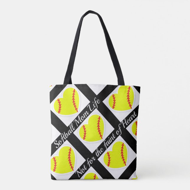 Bolso De Tela Vida de la mamá del softball: No para el débil del (Reverso)