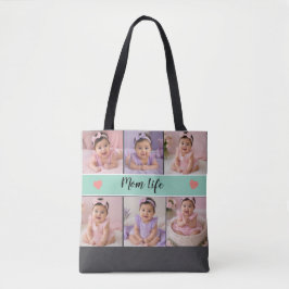 Bolso De Tela Vida de Mamá 6 Foto Personalizada