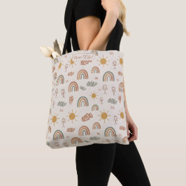 Bolso De Tela Vida de Mamá Boho Arcoíris Personalizado
