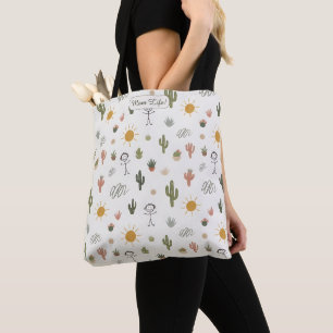 Bolso De Tela Vida de mamá jardín de cactus personalizado