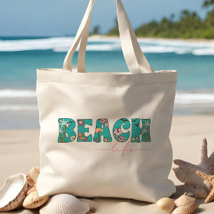 Bolso De Tela Vida de playa de Cute Retro