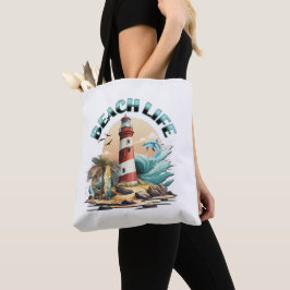 Bolso De Tela Vida de playa personalizada