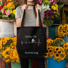 Bolso De Tela Vida en bicicleta, personalizable latido