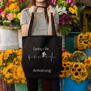 Bolso De Tela Vida en bicicleta, personalizable latido