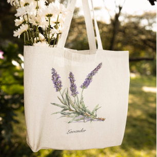 Bolso De Tela Vida herbal: Lavanda, personalizable