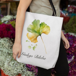 Bolso De Tela Vida herbal: personalizable Ginkgo Biloba