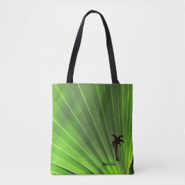 Bolso De Tela Vida palma | Motivo de la palmera verde